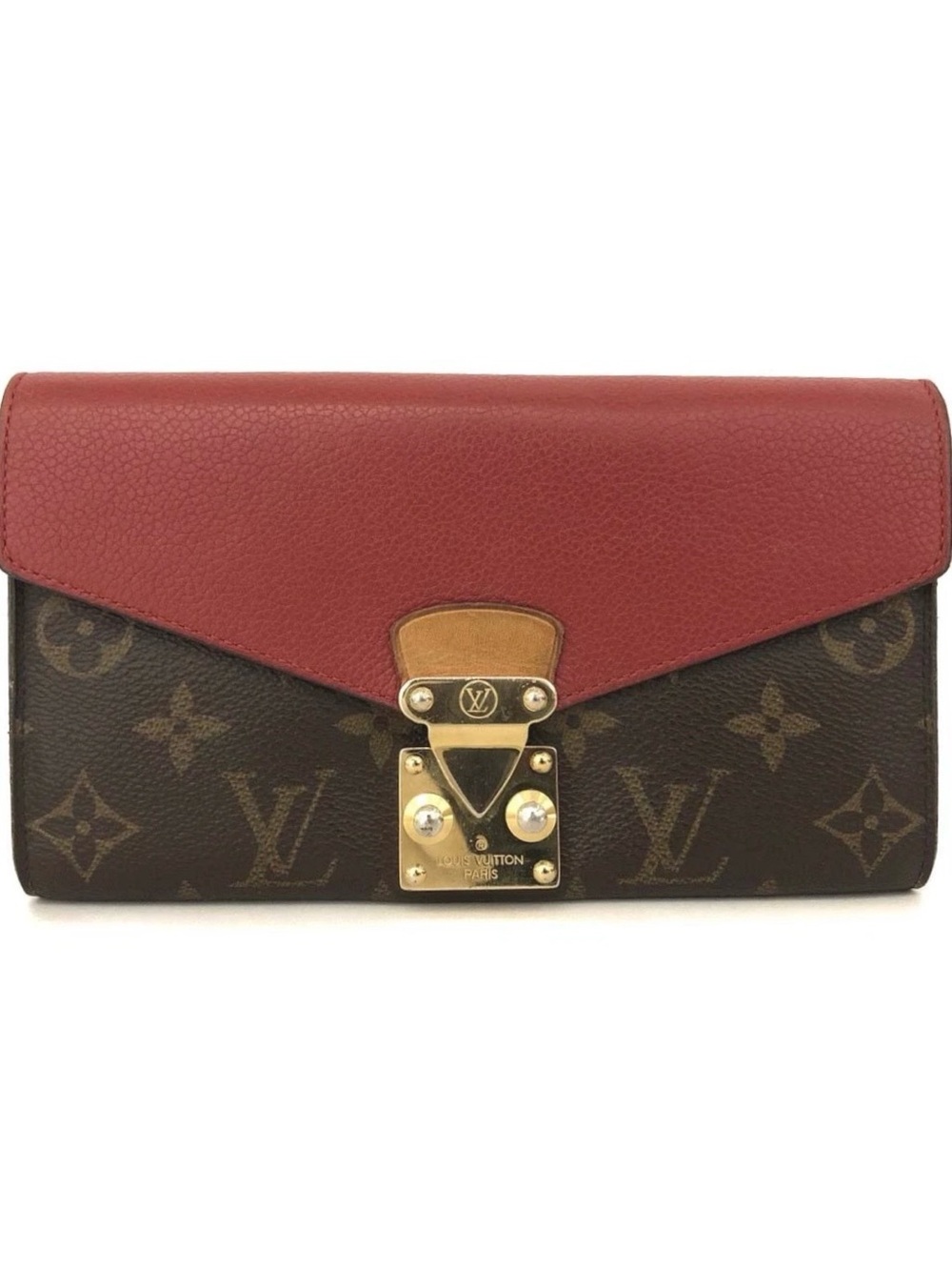 ✨🛍️ Louis Vuitton Monogram Pallas Wallet Red